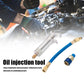 🔧 LIMITED-TIME 50% OFF! 💥 Precision AC Oil Dye Injector – Brass Construction, High Pressure Hose, Clear Barrel ✨
