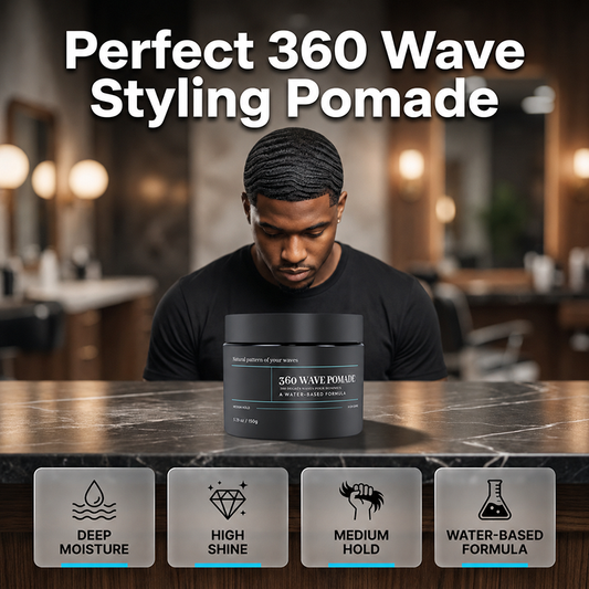 Wave Pomade Medium Hold Water Based High Shine Hair Wax