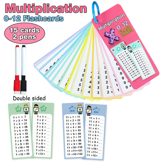 15PCS Double Sided Math Flash Cards