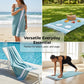 Quick-Dry Striped Turkish Beach Towel with Tassels