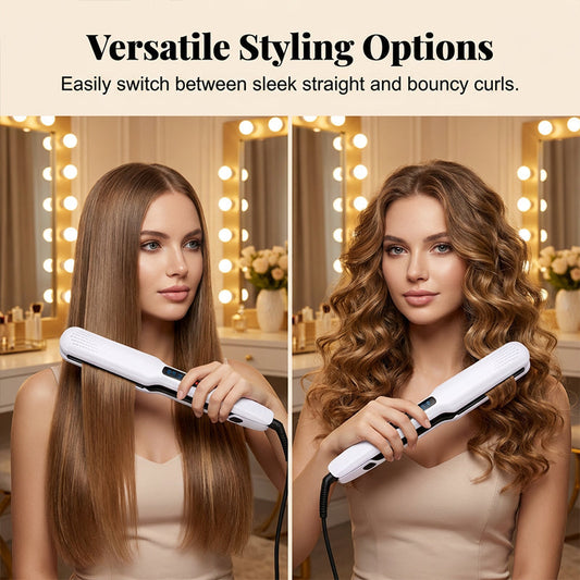 💗LAST DAY SALE 50% OFF⚡50K+ SOLD💕💇‍♀️2-in-1 Hair Straightener and Curler with Negative Ionic Care⚡Salon Negative Ion Hair Styling Tool