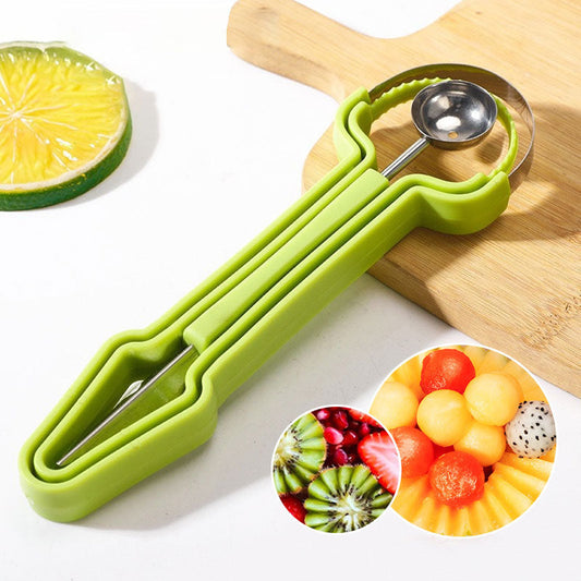 🔥 LIMITED-TIME 50% OFF！🍉✨3-in-1 Stainless Steel Melon Baller Scoop Tool Kit
