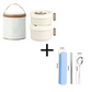 Stackable Insulated Lunch Box Set with Bag
