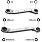 4-in-1 HVAC Ratchet Service Wrench Set with S2 Hex Bit Adapters