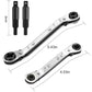 4-in-1 HVAC Ratchet Service Wrench Set with S2 Hex Bit Adapters