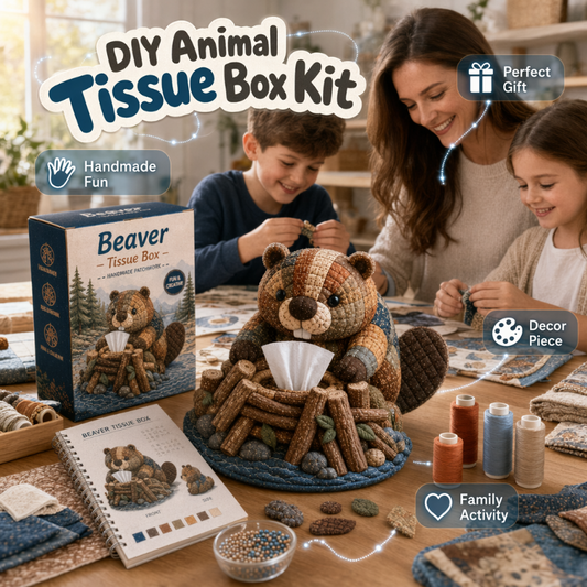 Cute Little Animals DIY Tissue Box Material Kit