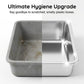 Stainless Steel Open-Top Cat Litter Box