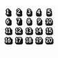Numbered Pencil Toppers Set