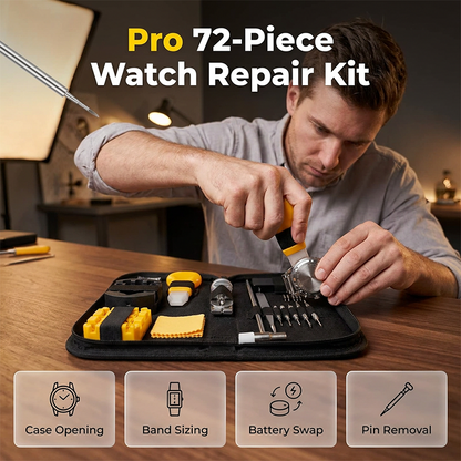❄️Summerfresh 50% OFF!⌚72/147-Piece Watch Repair Tool Kit – Complete Set for Strap Changes, Bracelet Sizing & Everyday Watch Maintenance