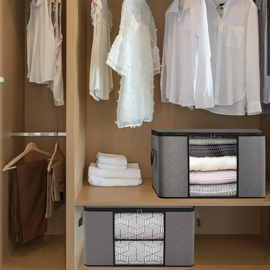 🧺 Get 50% off now! Quilt storage bag—featuring a clear window, two-way zipper, and large capacity—perfect for seasonal storage 🛏️✨