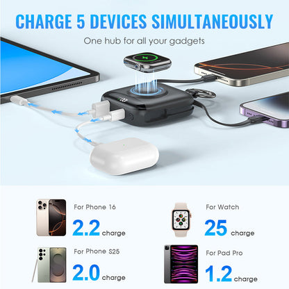 🔋 Get 50% off now! 🧲 Portable Magnetic Fast-Charging Power Bank — 10,000mAh, 22.5W output & built-in cable ✨
