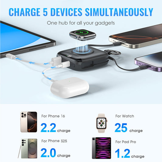 🔋 Get 50% off now! 🧲 Portable Magnetic Fast-Charging Power Bank — 10,000mAh, 22.5W output & built-in cable ✨