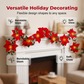 ❄️Summerfresh 50% OFF!🎄Light-Up Poinsettia Christmas Garland – Warm Festive Glow Without a Wall Socket