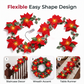 ❄️Summerfresh 50% OFF!🎄Light-Up Poinsettia Christmas Garland – Warm Festive Glow Without a Wall Socket