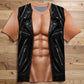 ❄️Summerfresh 50% OFF!✨Funny Men's T-Shirt with Fake Muscle Print – Eye-Catching Party Shirt for BBQ, Motorcycle Rides, Parties & Gift