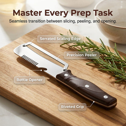 ❄️Summerfresh 50% OFF!🥕4-in-1 Kitchen Peeler & Shredder – Fish Scaler, Bottle Opener & Stainless-Steel Prep Tool