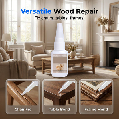 ✨🔧 50% Off! Heavy-duty wood glue—high-strength repair for door frames, chairs, and tables. Precision tip design—no drips, no waste. Fast-curing—ready to use again the same day! 💪