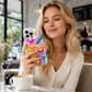 💥 [Limited Time: 50% OFF] 🔥 Rainbow Gradient Hard Phone Case | Street-style Design | Shock-resistant & Drop-proof | Large Camera Cutout | 4 Colors (White/Black/Blue/Pink) | Slim Design
