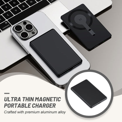 🔥50% OFF! 🔋5000mAh ultra-thin magnetic power bank