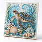 ❄️Summerfresh 50% OFF!🐚3D Ocean Pearl Art DIY Kit – Glossy Painting Set with Sea Life, Pearls and Relief Texture