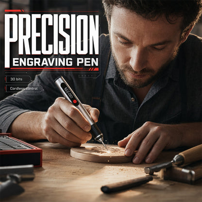 ❄️Summerfresh 50% OFF!✨Cordless Rechargeable Engraving Pen Kit – 3-Speed Precision Rotary Tool with Digital Battery Display