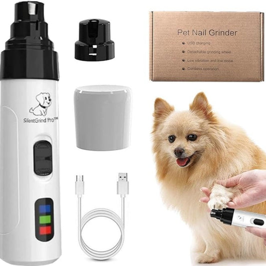 🎃Halloween Deal 40% OFF!🐾Low-Noise Rechargeable Pet Nail Grinder – 2-Speed Claw Care for Dogs & Cats