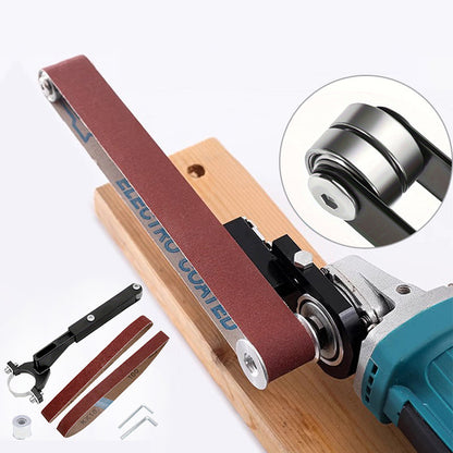 ❄️Summerfresh 50% OFF!🛠️Belt Sander Attachment Kit for Compatible 100mm Angle Grinders – Metal & Wood Sanding Adapter
