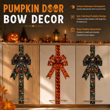 ❄️Summerfresh 50% OFF!🎃LED Light-Up Halloween Cupboard Bow – Reusable Pumpkin & Ghost Ribbon Decoration