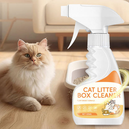 ❄️Summerfresh 50% OFF!🐱Cat Litter Tray Cleaner & Odour Neutralising Spray – Quick Spray-and-Wipe Care, 120ml