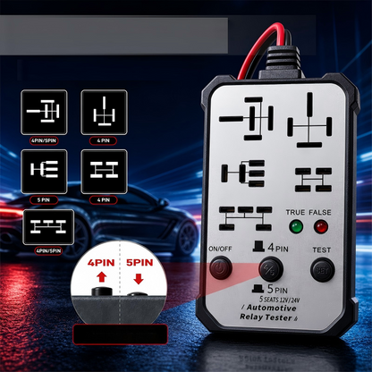 ❄️Summerfresh 50% OFF!🔧Automotive Relay Tester – Quickly Check Compatible 4 & 5-Pin Relays on 12V/24V Vehicles