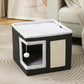🎃Halloween Deal 50% OFF!🐱 2-in-1 Foldable Cat Cube House – Indoor Cat Cave & Ottoman Stool