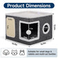 🎃Halloween Deal 50% OFF!🐱 2-in-1 Foldable Cat Cube House – Indoor Cat Cave & Ottoman Stool