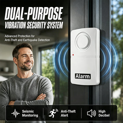 ❄️Summerfresh 50% OFF!🚨110dB Door & Window Vibration Alarm – Battery-Powered Impact Sensor for Home, Shed & Caravan Security