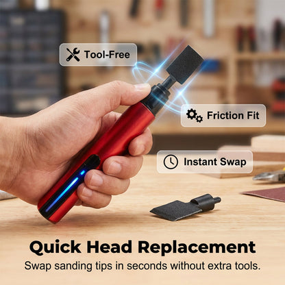 ❄️Summerfresh 50% OFF!⚡Precision Electric Sanding Pen – Rechargeable Detail Sander with 8 Interchangeable Heads