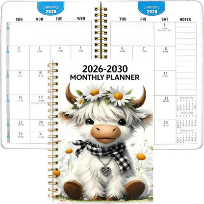 ❄️Summerfresh 50% OFF!🔥2026–2030 Five-Year Monthly Planner – Highland Cow A5 Long-Term Organiser for Important Dates & Plans