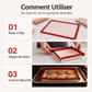 ❄️Summerfresh 50% OFF!🔥2-in-1 Silicone Baking Mat & Snap-Up Tray – Reusable Non-Stick Mat for Baking, Roasting & Dough Prep