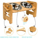 ❄️Summerfresh 50% OFF!🐶Adjustable Raised Pet Feeder – Set the Bowl Height to Suit Your Pet