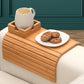 ❄️Summerfresh 50% OFF!🛋️Bamboo Sofa Armrest Tray with Drink Holder – Flexible Side Table Alternative