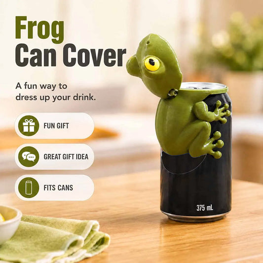 🎃Halloween Deal 50% OFF!🐸Cute Animal Drink Can Topper – Novelty Flip-Open Can Cover