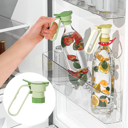 🍶50% OFF NOW! Multipurpose Bottle Pour Spout with Handle‑Reusable Flip Cap Bottle Dispenser, Leak-Proof Pouring Nozzle for Beverage, Juice & Homemade Drinks