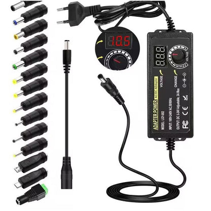 🎃Halloween Deal 50% OFF!🔥Adjustable 3–24V DC Power Supply – 3A Max with LED Display & Multi-Tip Set