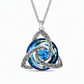 🎃Halloween Deal 50% OFF!🔥Celtic Knot Heart Birthstone Necklace – Choose Your Birth Month Colour
