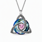 🎃Halloween Deal 50% OFF!🔥Celtic Knot Heart Birthstone Necklace – Choose Your Birth Month Colour
