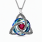🎃Halloween Deal 50% OFF!🔥Celtic Knot Heart Birthstone Necklace – Choose Your Birth Month Colour