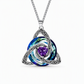 🎃Halloween Deal 50% OFF!🔥Celtic Knot Heart Birthstone Necklace – Choose Your Birth Month Colour