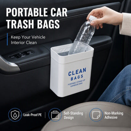 🎃Halloween Deal 50% OFF!🗑️ Self-Standing Car Rubbish Bags – Stick-On, Leak-Resistant & Disposable