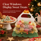 🎄50% OFF!10-Pack Christmas Tree Treat Bags – Resealable Clear Gift Pouches with Handles