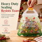 🎄50% OFF!10-Pack Christmas Tree Treat Bags – Resealable Clear Gift Pouches with Handles