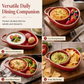 🎃Halloween Deal 50% OFF!🥣Oven-Safe Ceramic Soup & Side Bowl – Divided Serving Dish with Handle