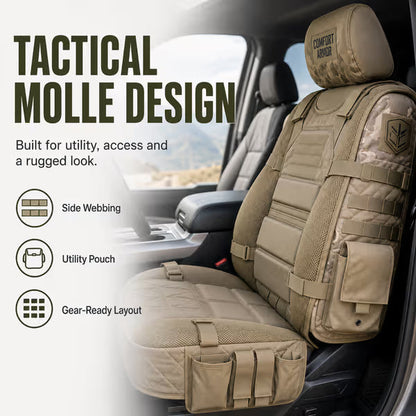 🎃Halloween Deal 50% OFF!🚙Tactical Car Seat Cover with Storage Pockets – Protect Your Seat, Organise Your Gear